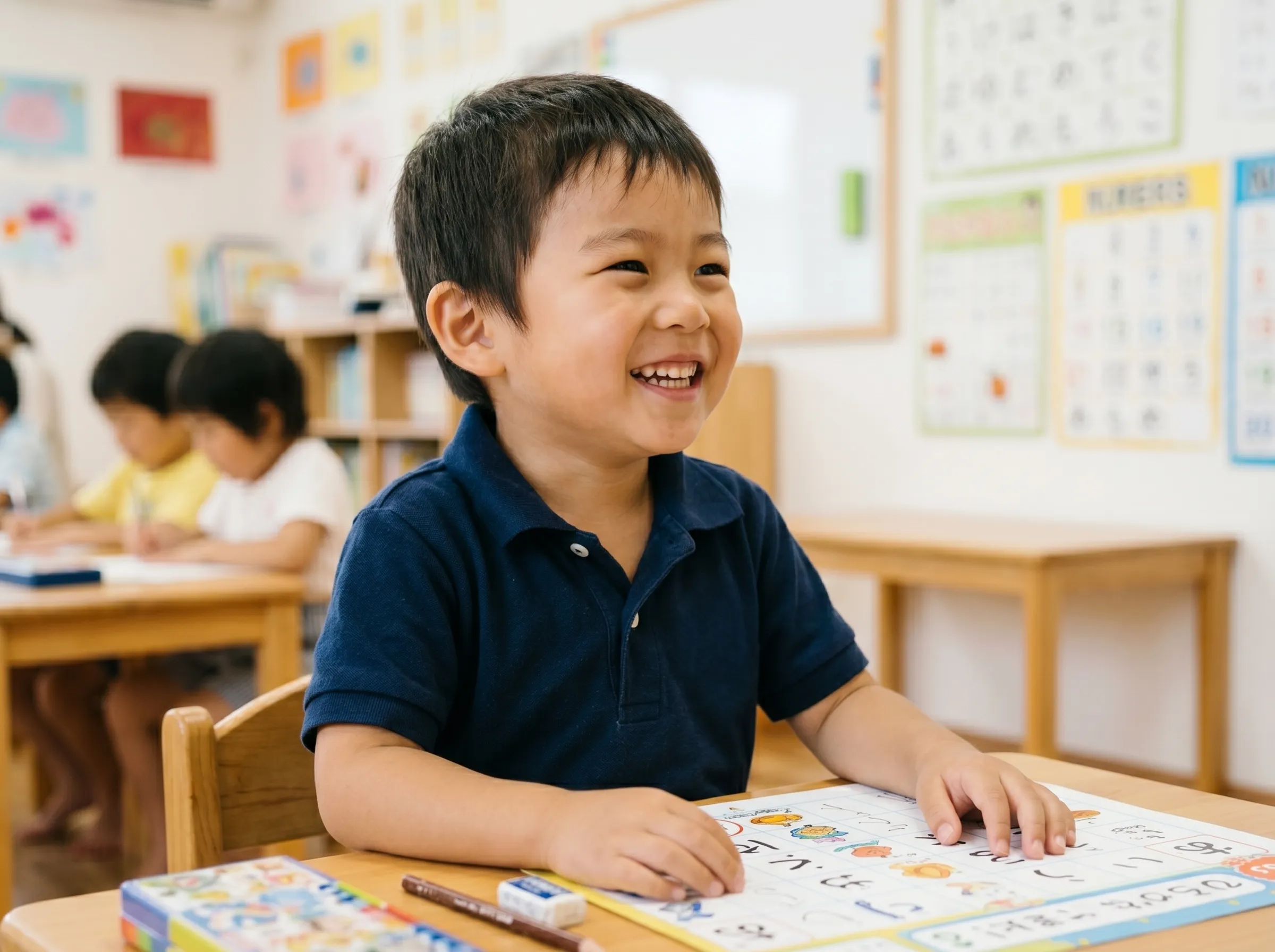 幼児コースで楽しく学ぶ子ども